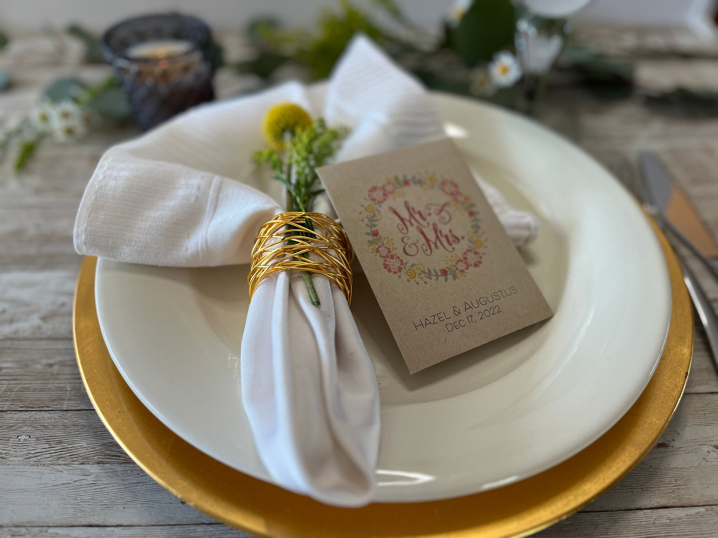 Pastel Mr. & Mrs. Wedding Seed Favor