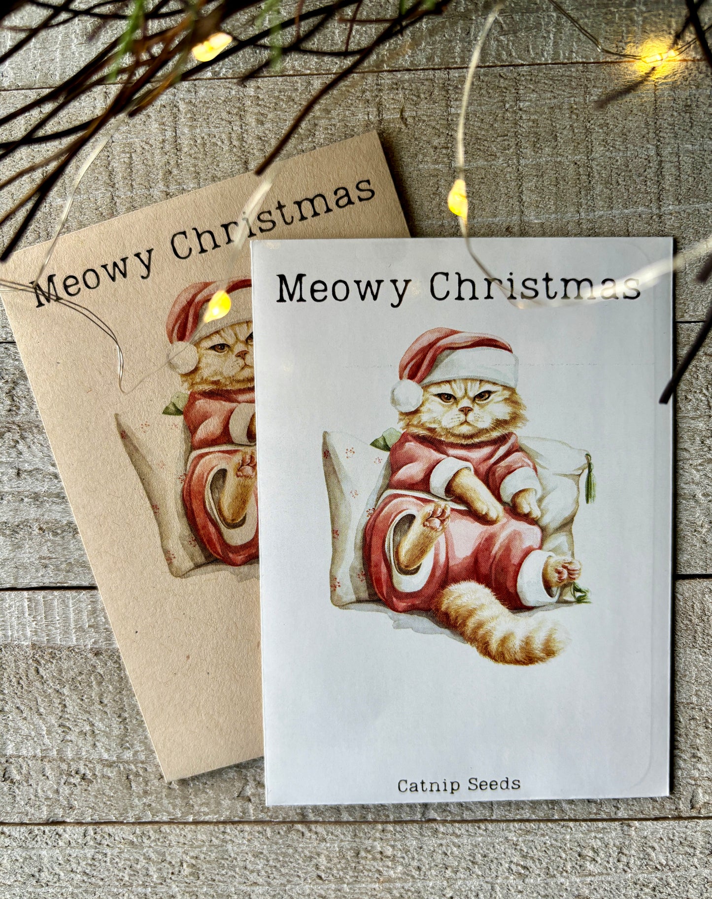 Santa Claws Custom Gift Tag or Promotional Seed Packet