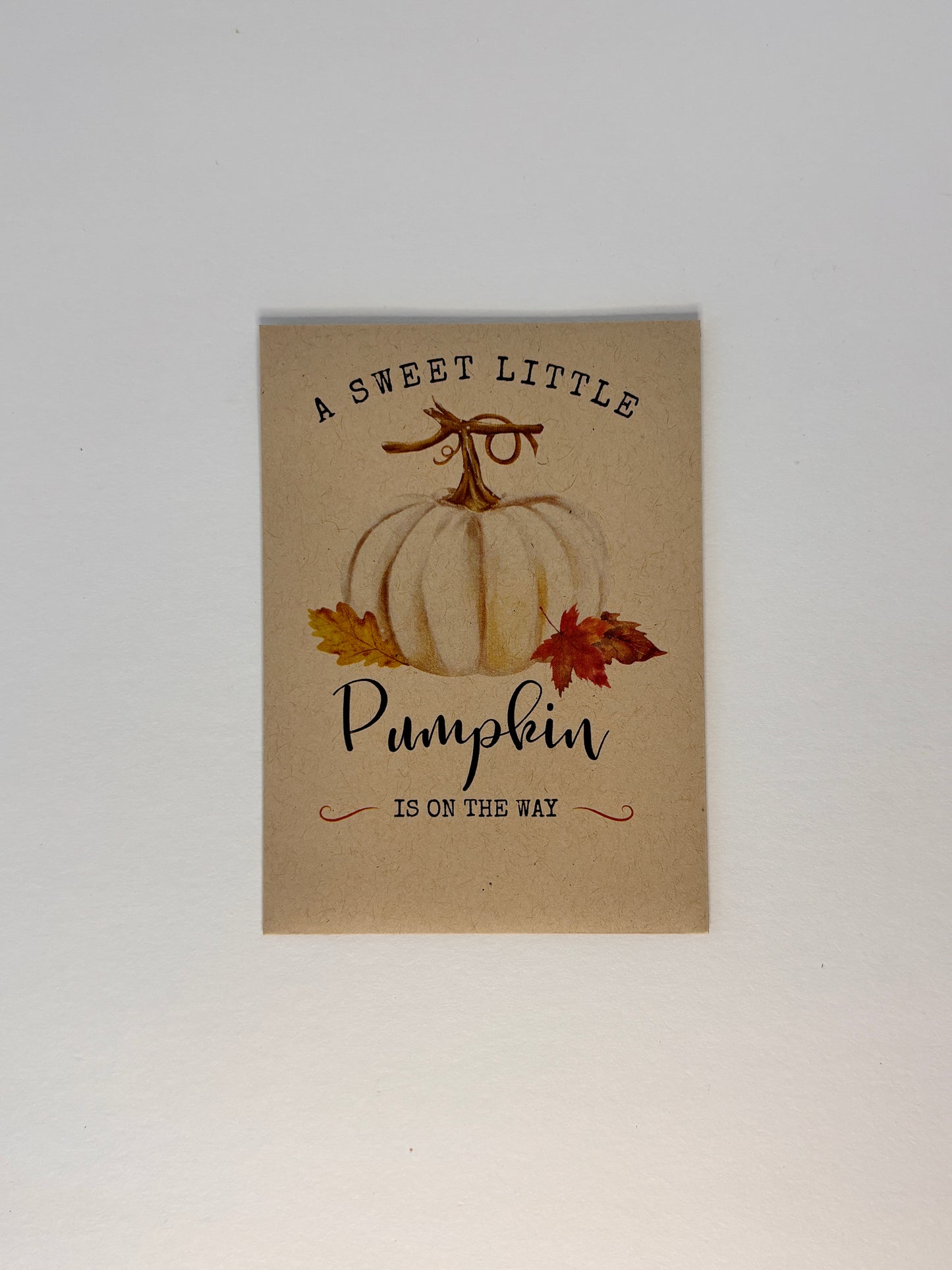 Sweet Little Pumpkin White Baby Shower Favor