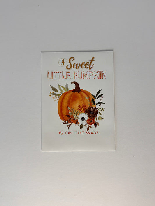 Sweet Little Pumpkin Orange Baby Shower Favor