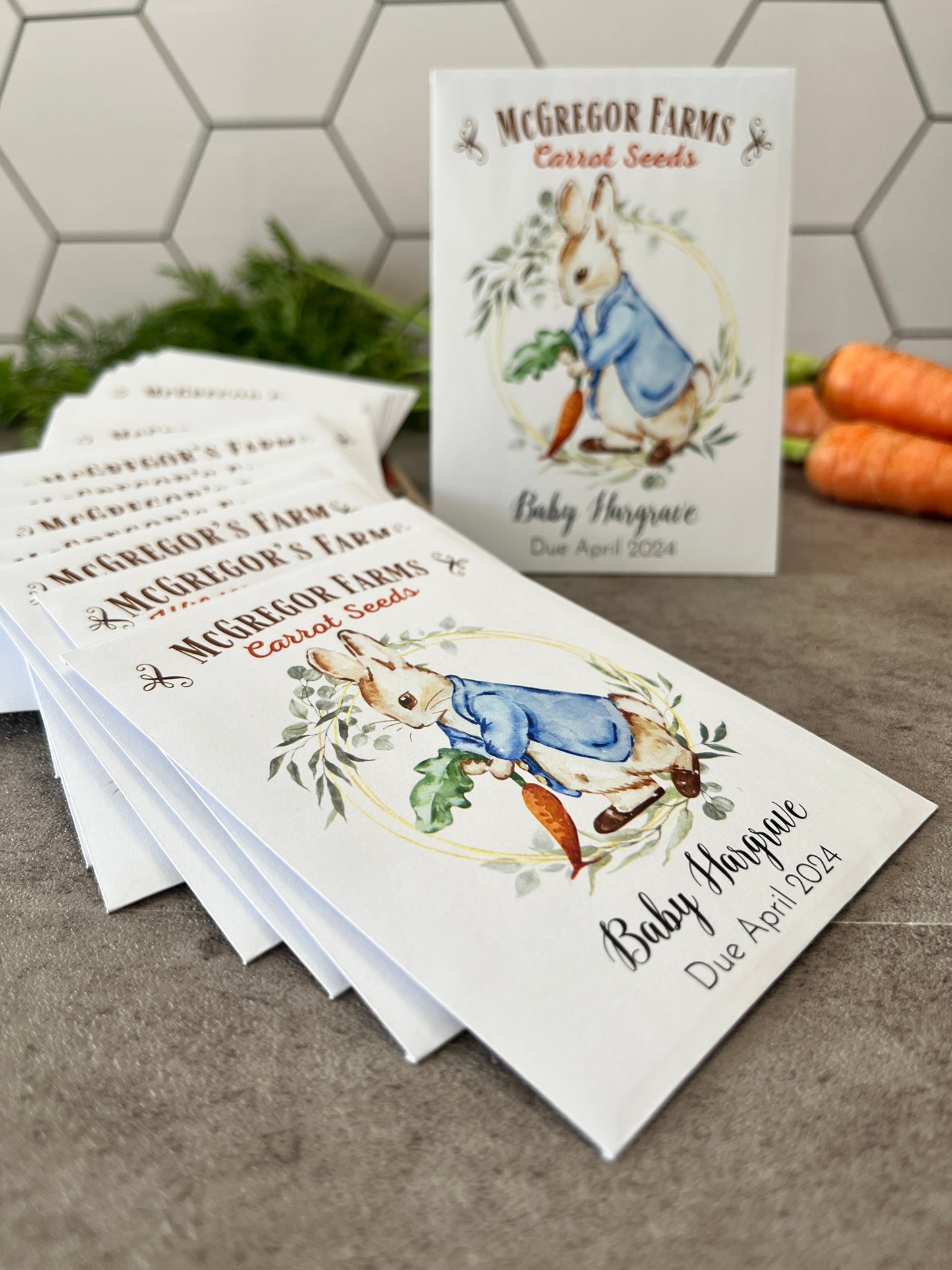 Peter Rabbit Baby Shower or Birth Announcement