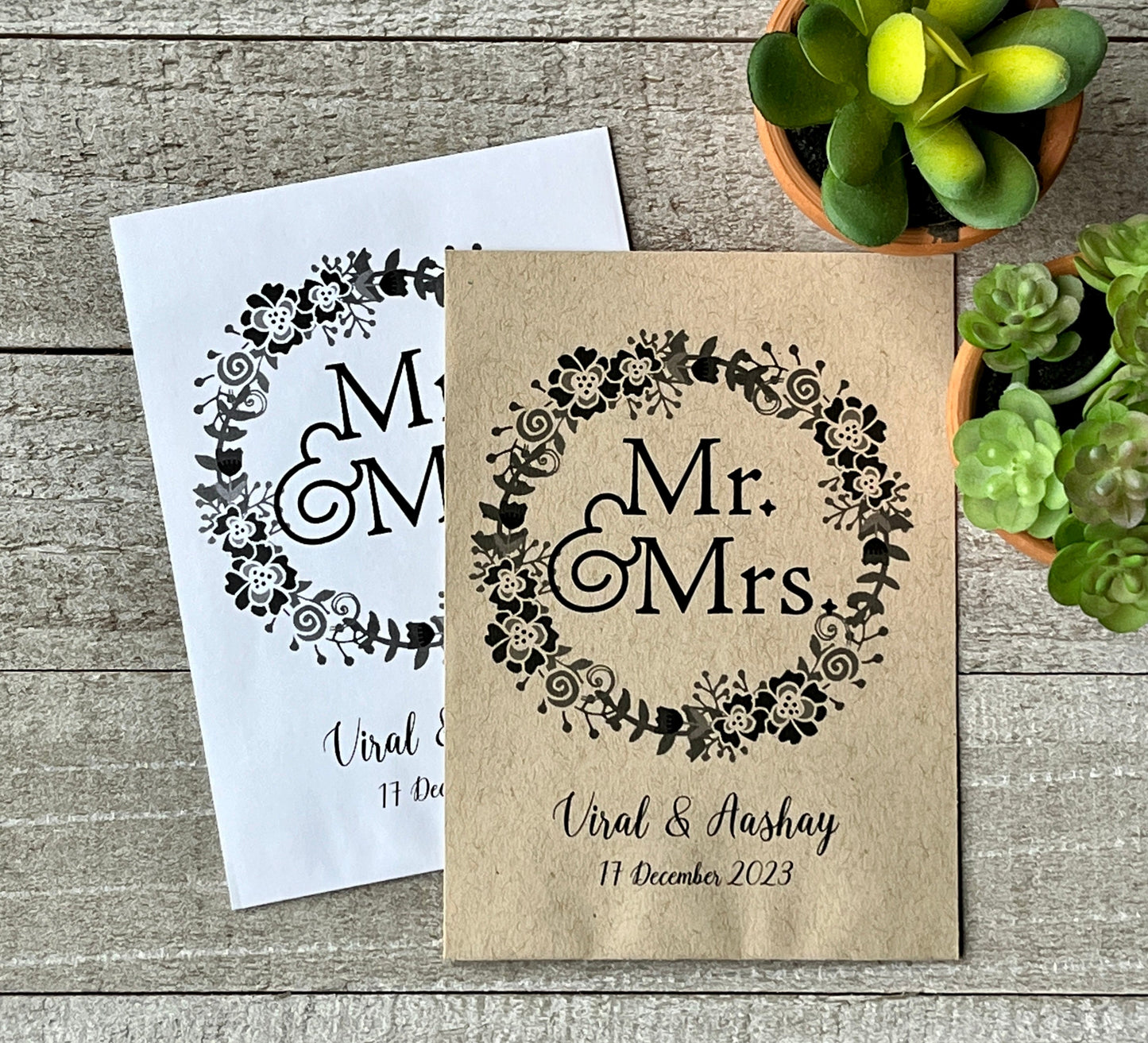 Mr. & Mrs. Wedding Seed Favor