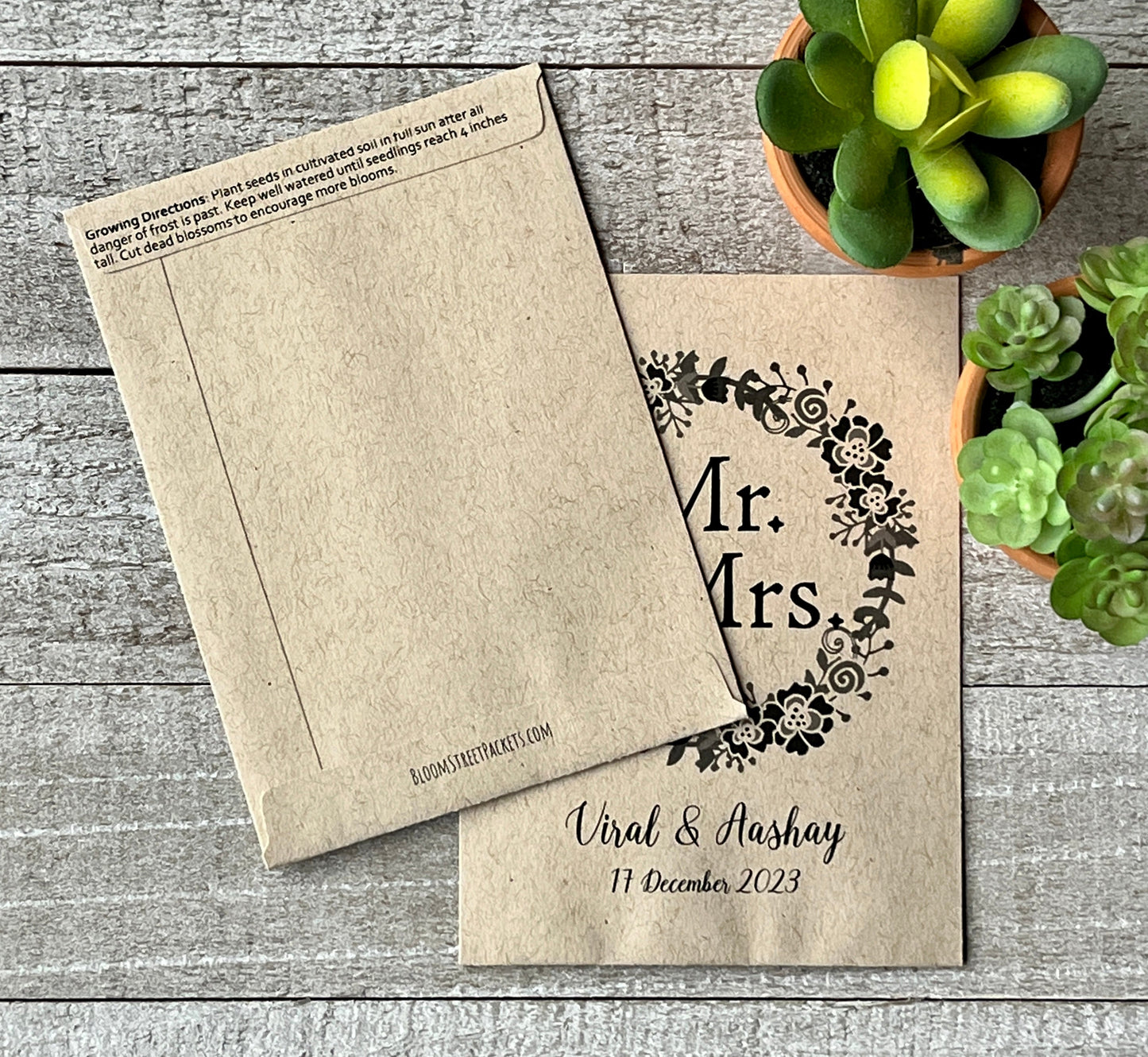 Mr. & Mrs. Wedding Seed Favor