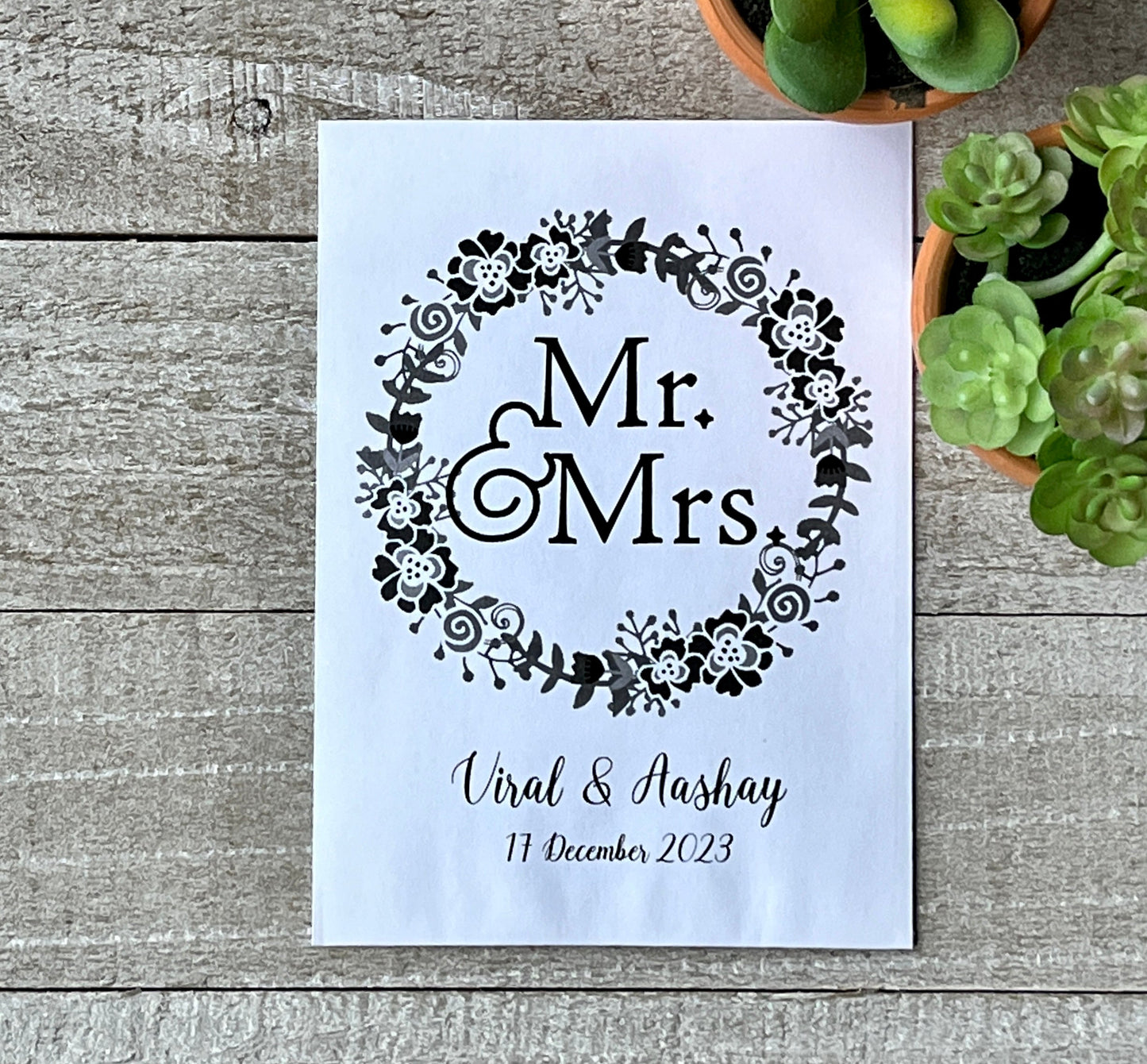 Mr. & Mrs. Wedding Seed Favor