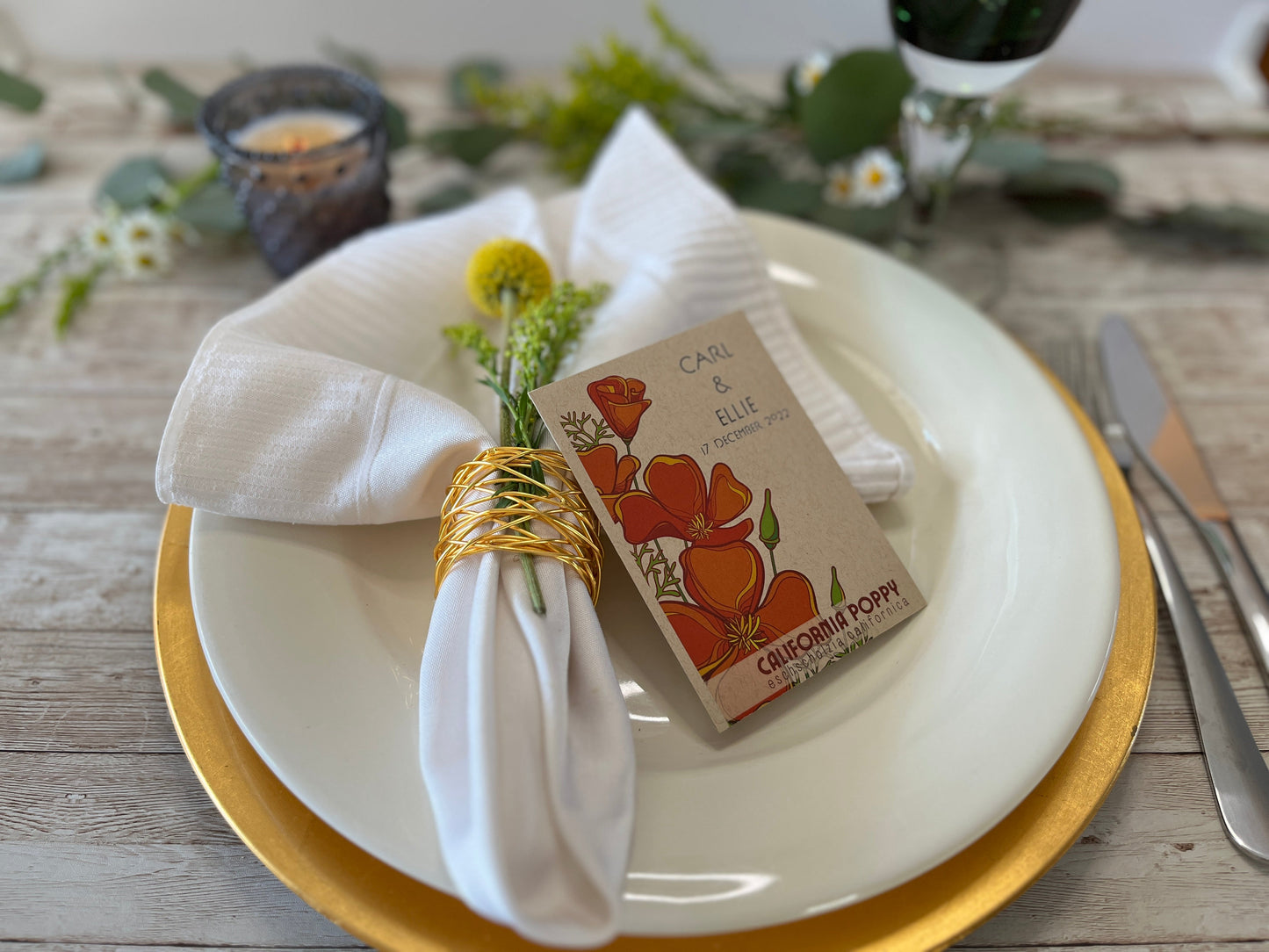 Bold California Poppy Seed Packet