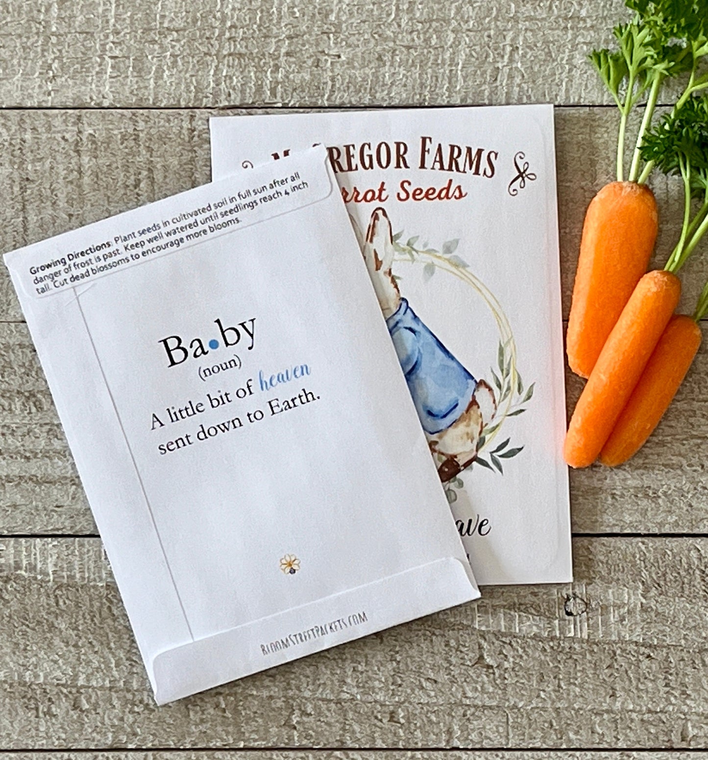 Peter Rabbit Baby Shower or Birth Announcement